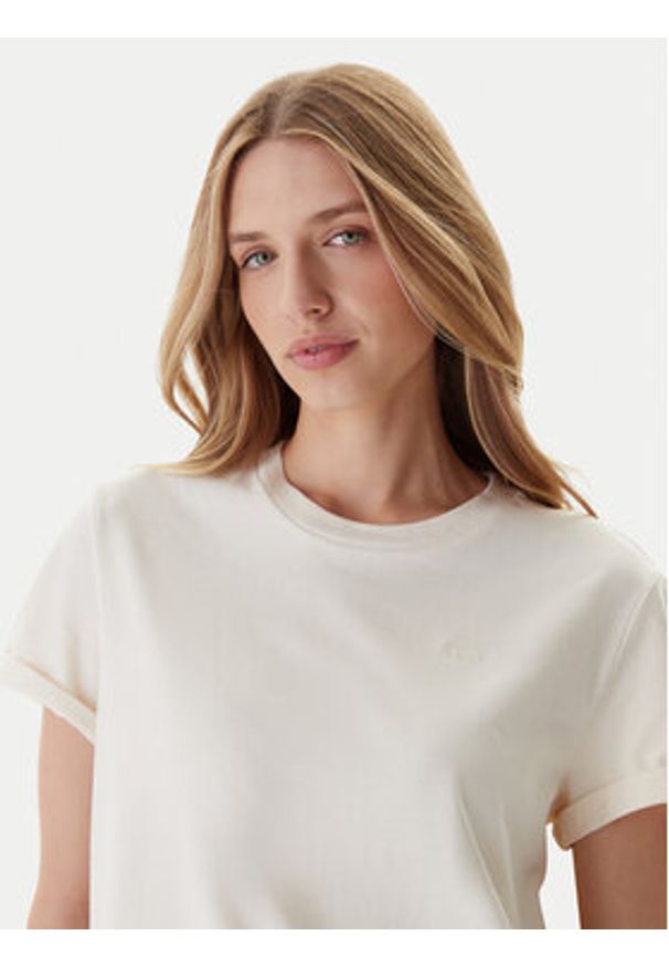 Mustang T-Shirt Monroe 1016755 Écru Relaxed Fit. Materiał: bawełna