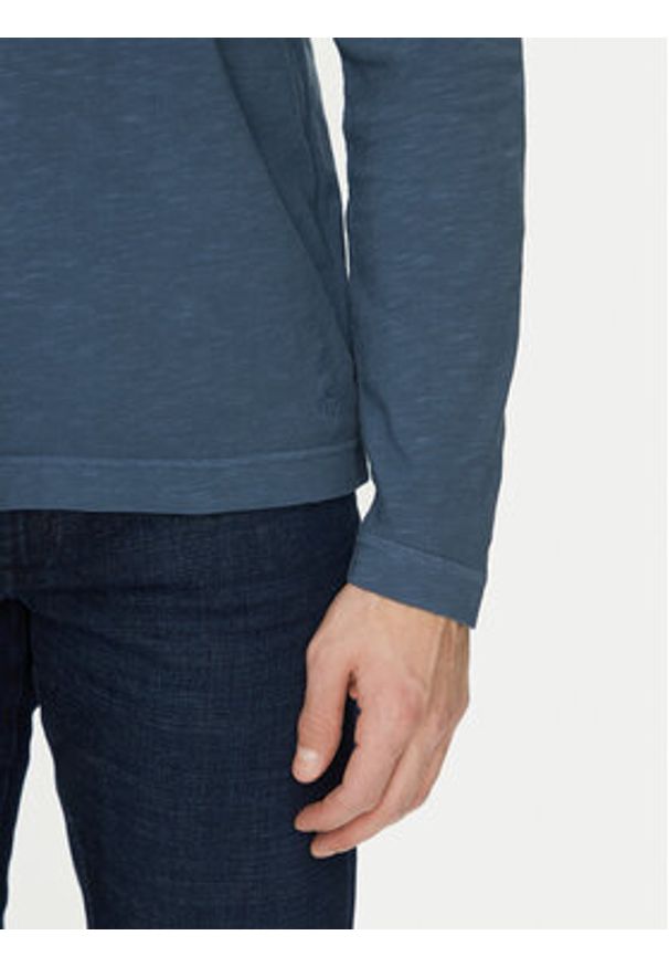 Marc O'Polo Longsleeve 522 2246 52064 Niebieski Regular Fit. Typ kołnierza: polo. Kolor: niebieski. Materiał: bawełna. Długość rękawa: długi rękaw