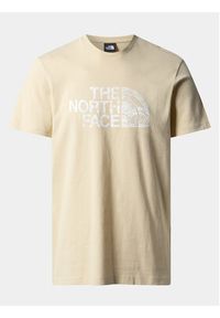 The North Face T-Shirt Woodcut Dome NF0A87NX Beżowy Regular Fit. Kolor: beżowy. Materiał: bawełna