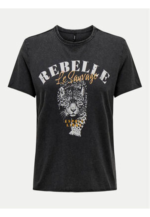 only - ONLY T-Shirt Lucy 15215721 Szary Regular Fit. Kolor: szary. Materiał: bawełna