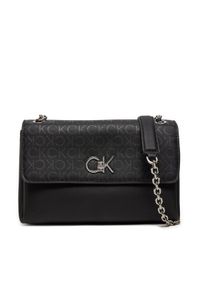 Calvin Klein Torebka Re-Lock Conv K60K612677 Czarny. Kolor: czarny. Materiał: skórzane