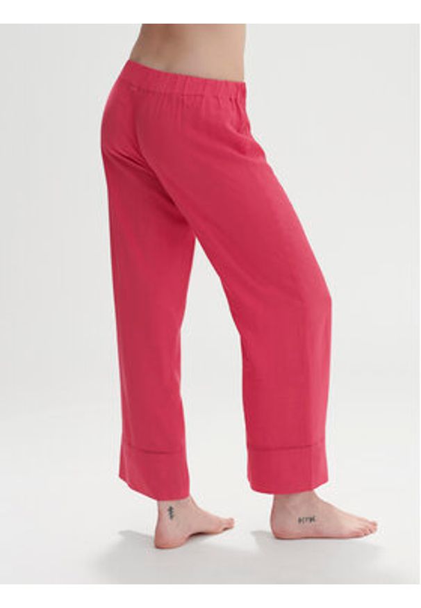 Simone Pérèle Spodnie piżamowe Songe 18S660 Różowy Comfort Fit. Kolor: różowy. Materiał: wiskoza