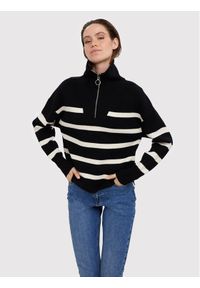 Vero Moda Sweter Saba 10269246 Czarny Regular Fit. Kolor: czarny. Materiał: wiskoza