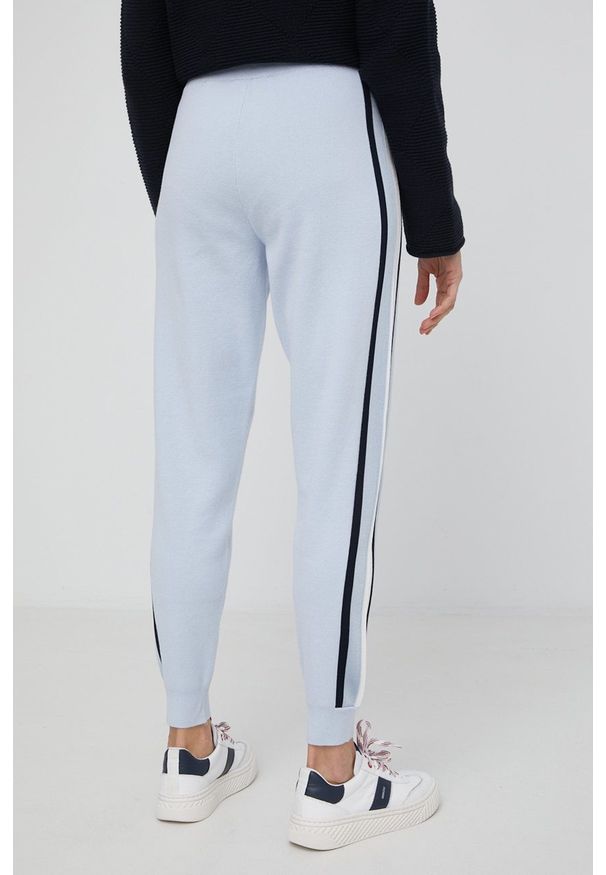 TOMMY HILFIGER - Tommy Hilfiger spodnie damskie wzorzyste. Kolor: niebieski. Materiał: dzianina, bawełna