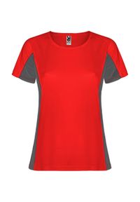 ROLY - T-shirt Damski Z Krótkim Rękawem Sportowy Shanghai. Kolor: czerwony, szary, wielokolorowy. Długość rękawa: krótki rękaw. Długość: krótkie. Sport: joga i pilates #1