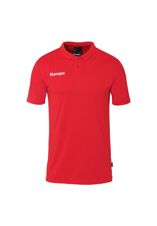 KEMPA - Polo Kempa Poly. Typ kołnierza: polo. Kolor: czerwony. Sport: piłka nożna