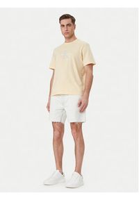 Calvin Klein Jeans T-Shirt Hero Monologo LV04RB862G Żółty Regular Fit. Kolor: żółty. Materiał: bawełna #5