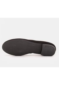 Marco Shoes Baleriny damskie Marco z wysokiej jakości zamszu naturalnego czarne. Kolor: czarny. Materiał: zamsz