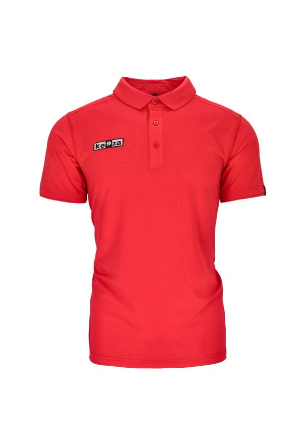 Koszulka polo KEEZA Draco z krótkim rękawem. Typ kołnierza: polo. Kolor: czerwony. Długość rękawa: krótki rękaw. Długość: krótkie. Sport: piłka nożna