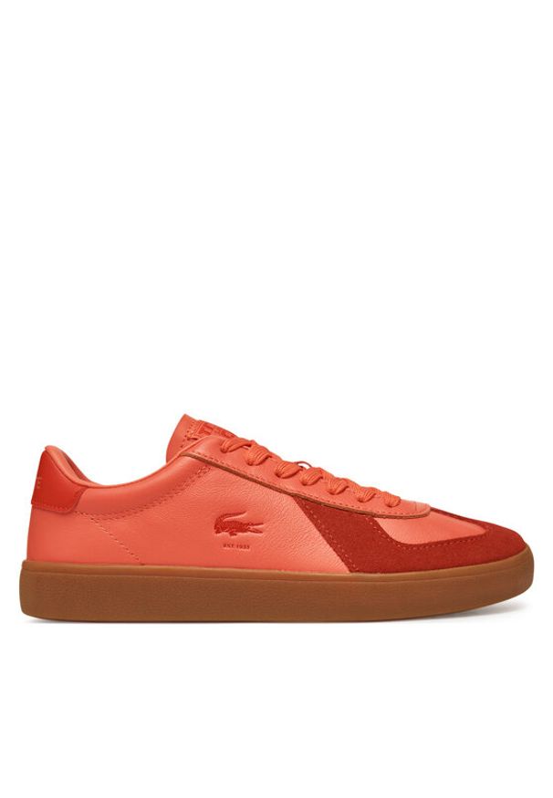 Lacoste Sneakersy Baseshot 7-49SFA0030 Pomarańczowy. Kolor: pomarańczowy. Materiał: skóra