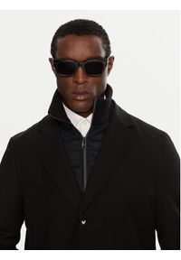 BOSS - Boss Płaszcz wełniany H-Hyde 50502255 Czarny Slim Fit. Kolor: czarny. Materiał: syntetyk #6