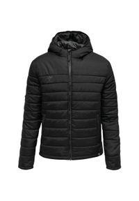 Kurtka męska Hummel North Quilted Hood Jacket czarna. Typ kołnierza: kaptur. Kolor: brązowy, czarny, szary, wielokolorowy. Sezon: zima