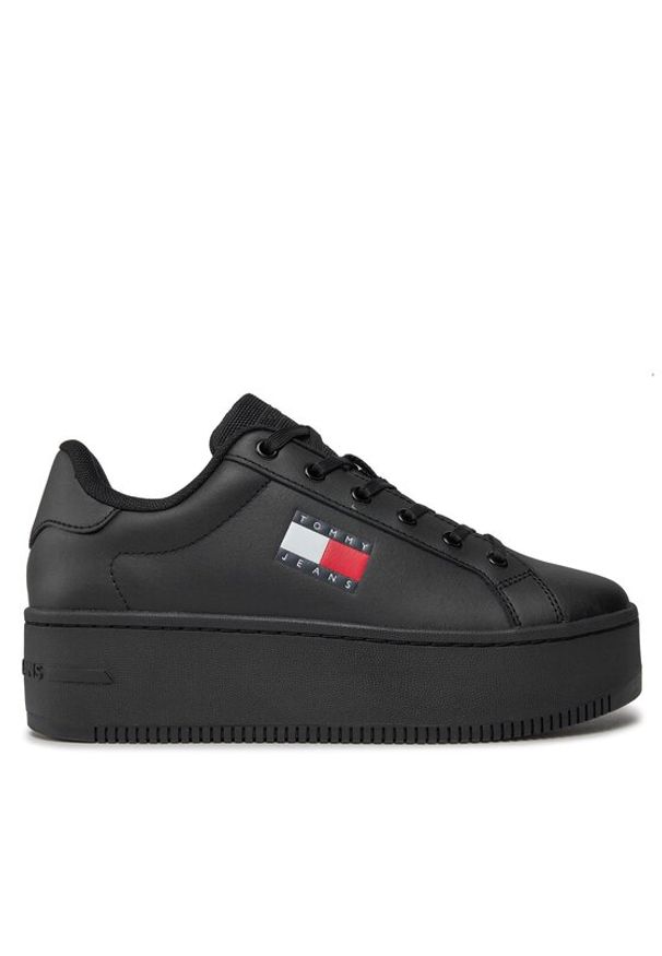 Tommy Jeans Sneakersy Tjw Flatform Ess EN0EN02518 Czarny. Kolor: czarny