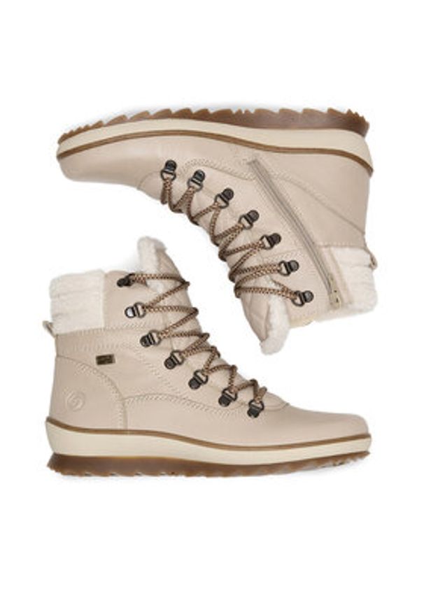 Remonte Trzewiki R8485-60 Beżowy. Kolor: beżowy. Materiał: skóra