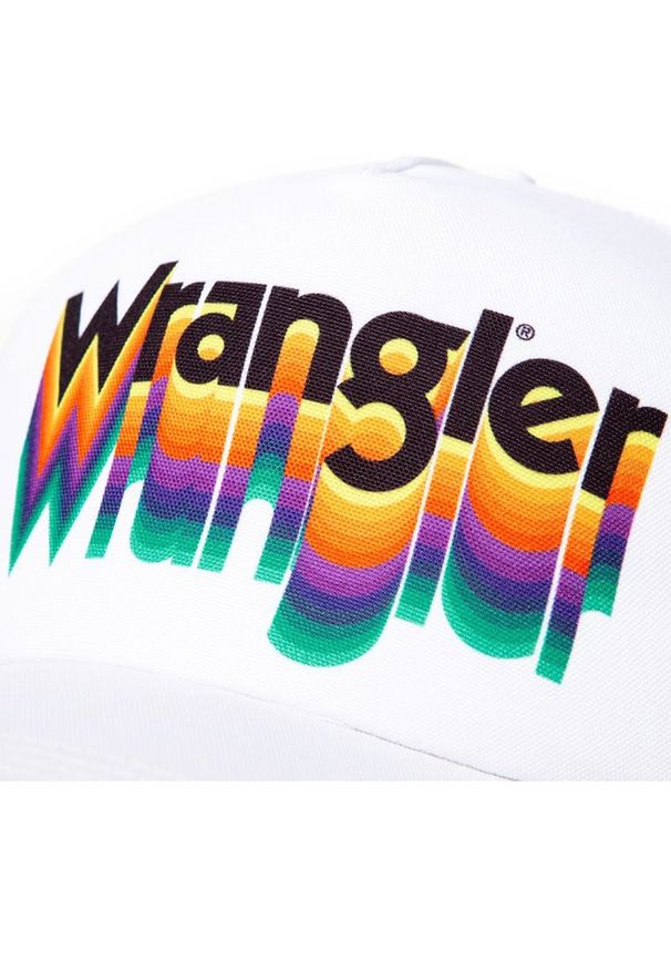 Wrangler - MĘSKA CZAPKA Z DASZKIEM WRANGLER TRUCKER CAP WHITE W0M36U512 112125683. Styl: elegancki