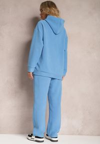 Renee - Niebieski 2-częściowy Komplet Ocieplany z Bluzą i Spodniami Enchante. Kolor: niebieski. Materiał: dresówka, polar, tkanina