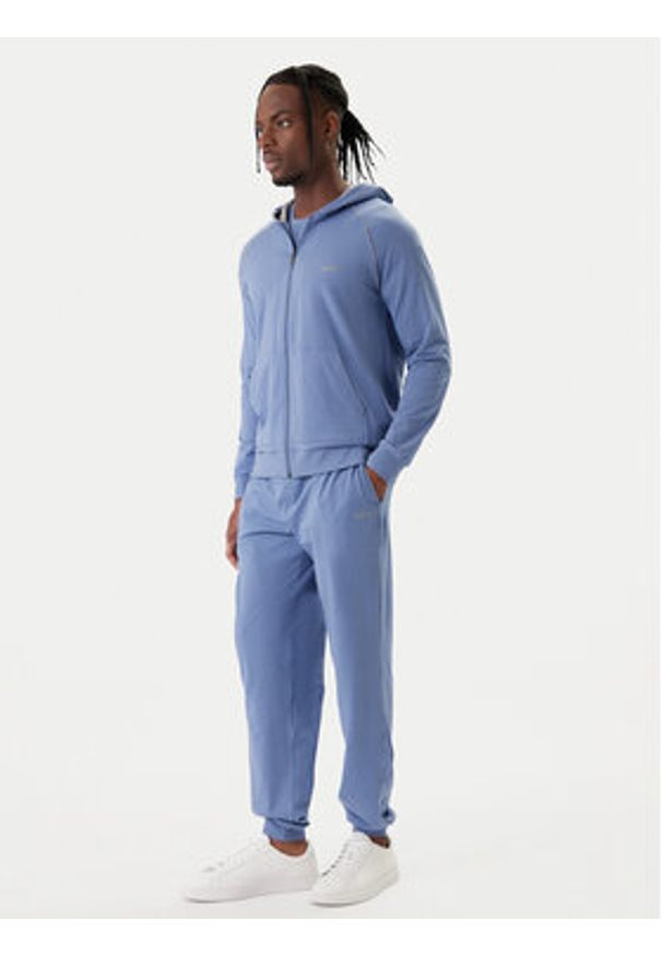 BOSS Spodnie dresowe Mix&Match 50515305 Błękitny Regular Fit. Kolor: niebieski. Materiał: bawełna