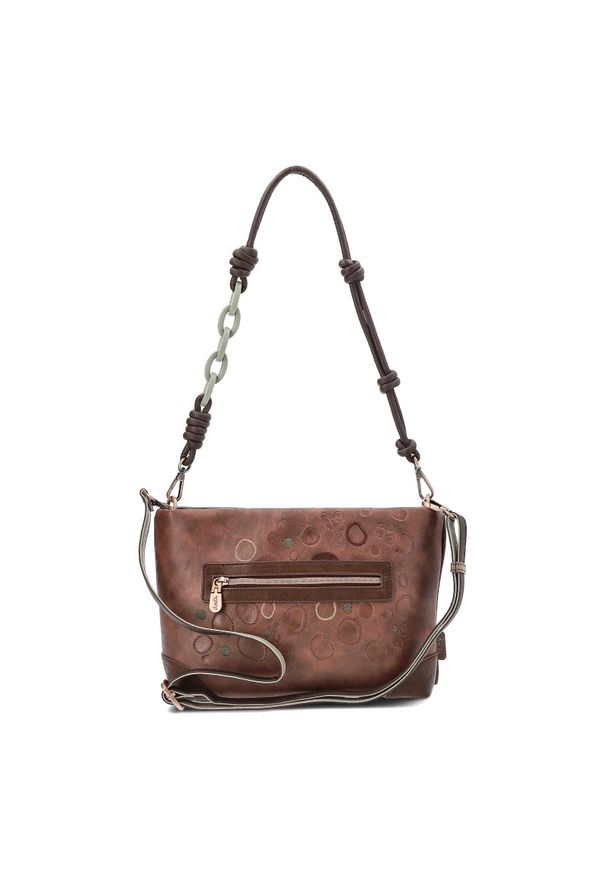 Brązowa Torebka Anekke Stylowa Listonoszka Damska. Kolor: brązowy. Styl: elegancki