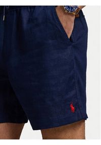 Polo Ralph Lauren Szorty materiałowe 710958586003 Granatowy Classic Fit. Kolor: niebieski. Materiał: len #6
