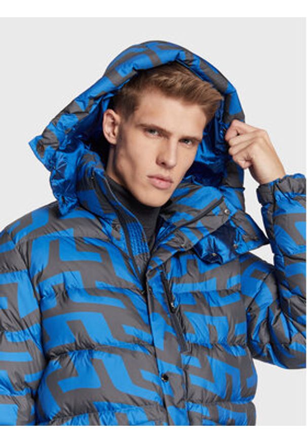 J.Lindeberg Kurtka puchowa Sphere Print AMOW06668 Granatowy Regular Fit. Kolor: niebieski. Materiał: syntetyk. Wzór: nadruk