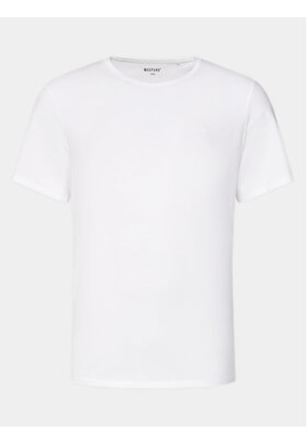 Mustang Komplet 2 t-shirtów 1014663 Biały Regular Fit. Kolor: biały. Materiał: bawełna
