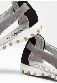 bonprix - Baleriny skórzane. Zapięcie: rzepy. Kolor: czarny. Materiał: skóra #2