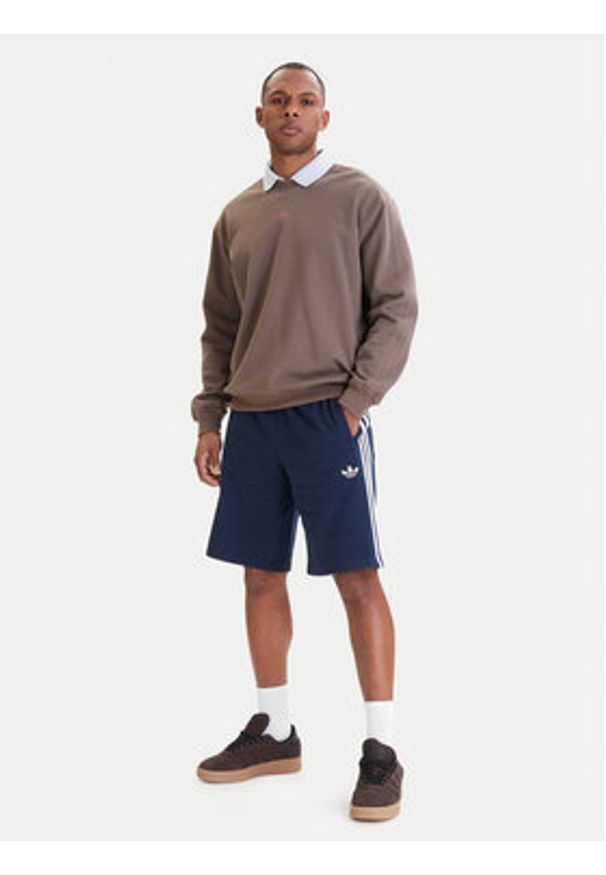 Adidas - adidas Szorty sportowe 3-Stripes KE3565 Granatowy Regular Fit. Kolor: niebieski. Materiał: bawełna. Styl: sportowy