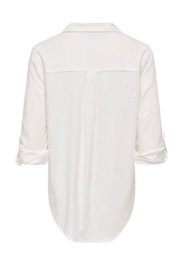only - ONLY Koszula Goa 15363991 Biały Loose Fit. Kolor: biały. Materiał: wiskoza, len