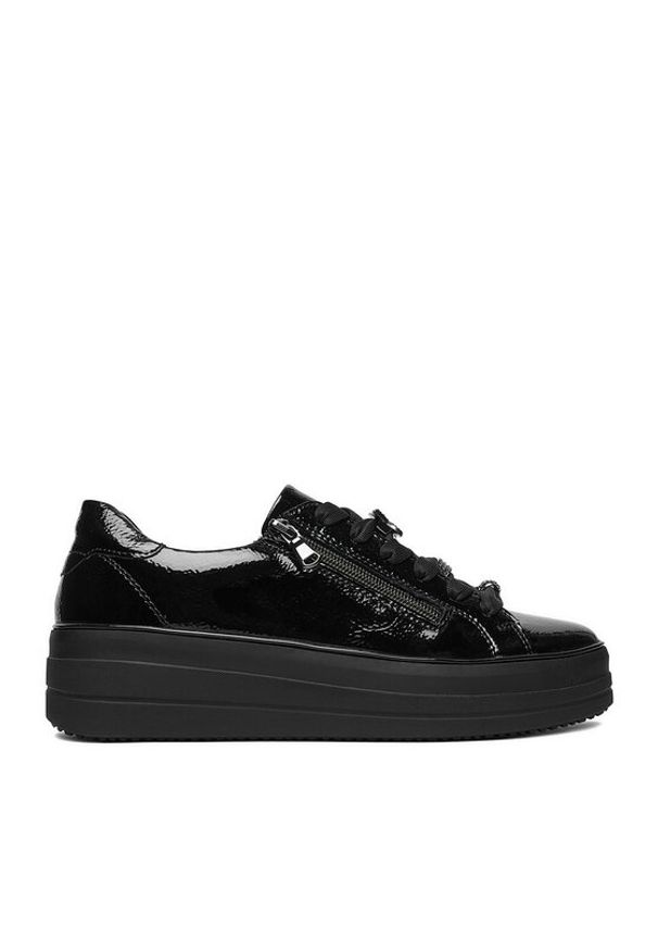 Remonte Sneakersy D1C09-00 Czarny. Kolor: czarny. Materiał: skóra