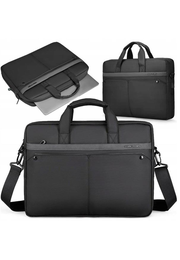 Torba na Laptopa 14" Mark Ryden, Wodoodporna, Elegancka i Pojemna, Lekka 0.5 kg, z Kieszenią na Laptopa i Tablet 9.7", Pasek na. Styl: elegancki