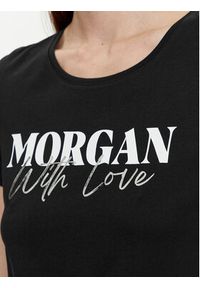 Morgan T-Shirt 241-DUNE Czarny Regular Fit. Kolor: czarny. Materiał: bawełna #6