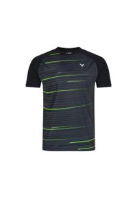 Victor - Koszulka do tenisa dla dzieci T-33101 C z krótkim rękawem. Kolor: czarny. Długość rękawa: krótki rękaw. Długość: krótkie. Sport: tenis #1