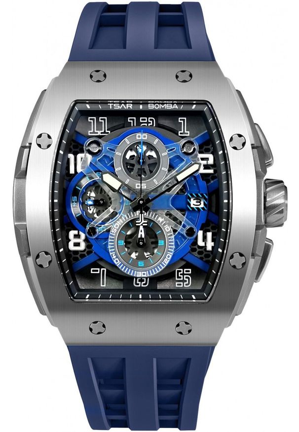 NoName - Zegarek męski Tsar Bomba TB8211Q-03 niebieski. Kolor: niebieski