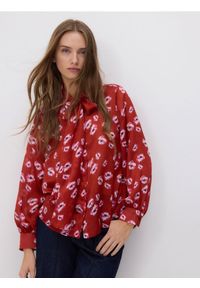 Reserved - Koszula z ozdobnym wiązaniem - wielobarwny. Materiał: tkanina #1