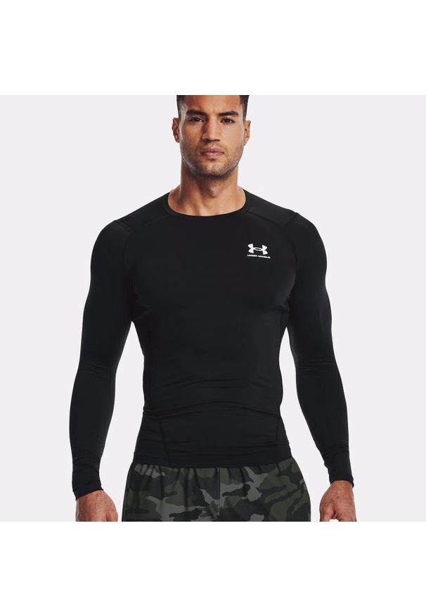 Under Armour - Koszulka termoaktywna męska UNDER ARMOUR 1361524 z długim rękawem. Kolor: czarny. Długość rękawa: długi rękaw. Długość: długie. Sport: bieganie