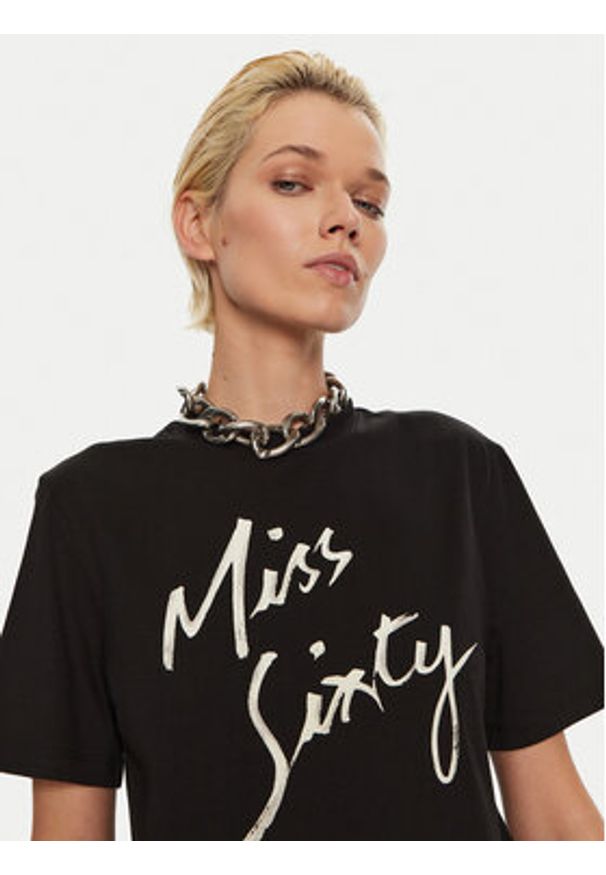 Miss Sixty T-Shirt 6L3SJ3780000 Czarny Regular Fit. Kolor: czarny. Materiał: bawełna