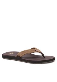 Quiksilver Japonki AQYL101323 Khaki. Kolor: brązowy. Materiał: zamsz, skóra