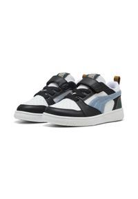 Puma - Dziecięce sneakersy Rebound V6 Low Run Fun PUMA. Kolor: zielony, czarny, niebieski, wielokolorowy. Sezon: lato. Sport: bieganie