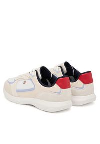 TOMMY HILFIGER - Tommy Hilfiger Sneakersy Light Runner FW0FW09409 Beżowy. Kolor: beżowy. Materiał: skóra #3