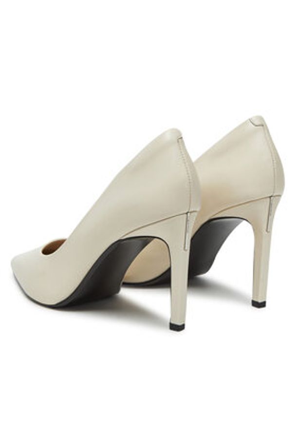 Calvin Klein Szpilki Pump 90 Pointy Hw Bar Lth HW0HW02527 Beżowy. Kolor: beżowy. Materiał: skóra. Obcas: na szpilce
