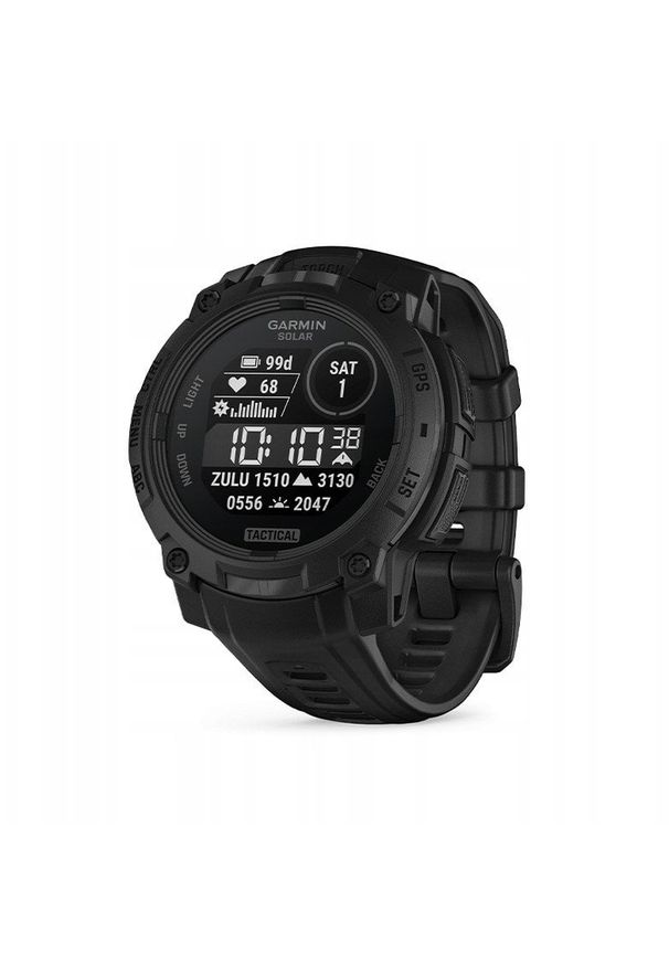 3MK - Garmin Instinct® 3 – 45 mm, Solar, Tactical Edition, Black with Black Band