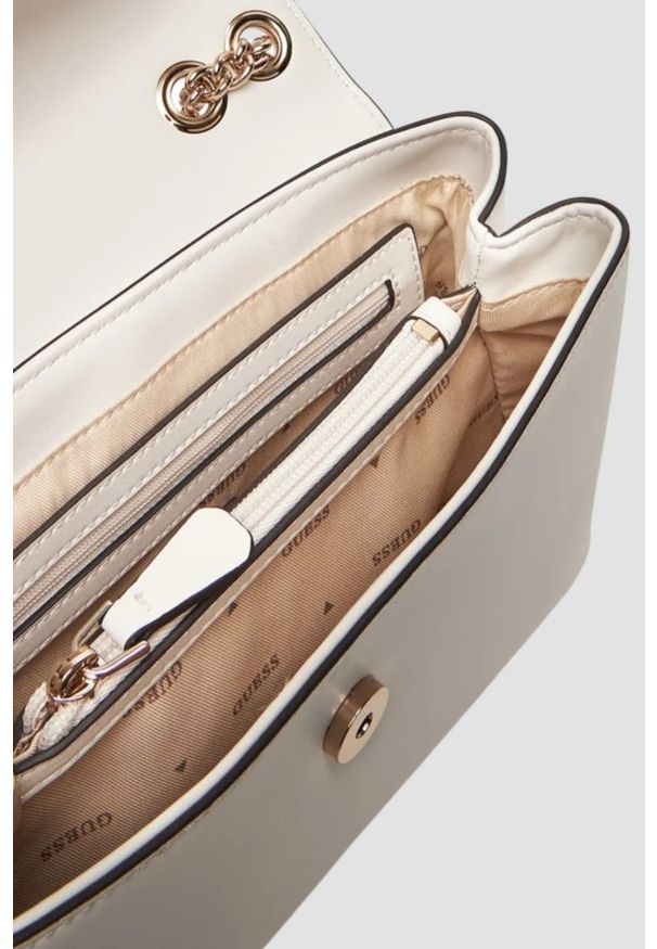 Guess - GUESS Biała damska torebka Daryna II. Kolor: biały. Materiał: skórzane. Styl: elegancki