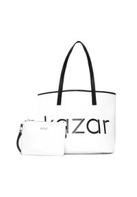 Kazar - Biała torebka damska. Kolor: biały. Materiał: skórzane. Rozmiar: duże #2
