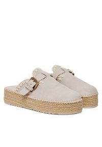 Mou Espadryle Jute clog plain MU.SW641000A Szary. Kolor: szary. Materiał: skóra, zamsz #3