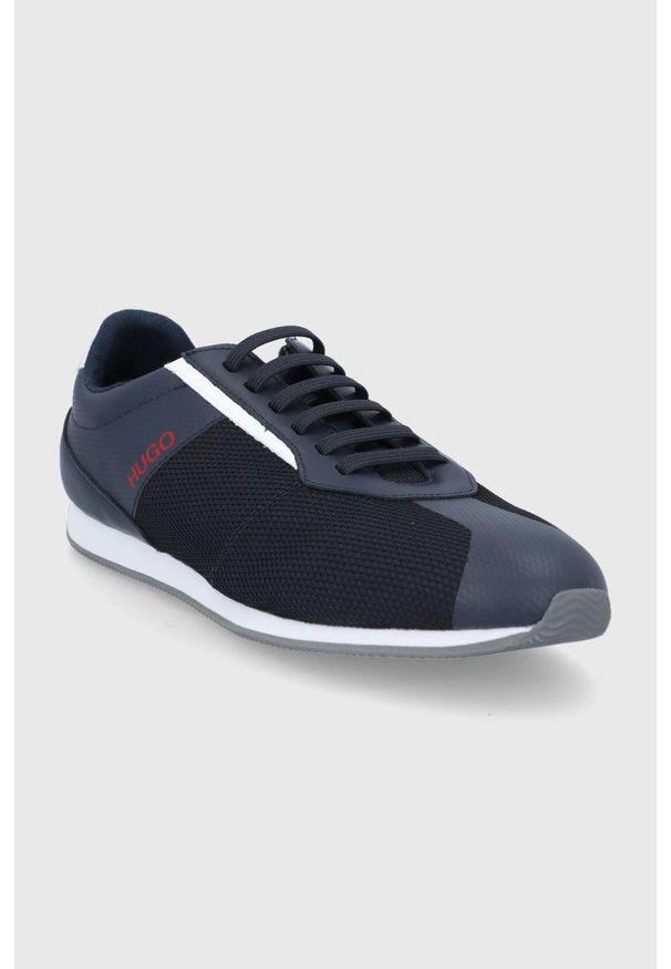 Hugo buty Cyden kolor granatowy. Zapięcie: sznurówki. Kolor: niebieski. Materiał: guma
