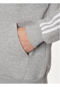 Adidas - adidas Bluza Essentials Fleece 3-Stripes IJ8905 Szary Regular Fit. Kolor: szary. Materiał: bawełna #4