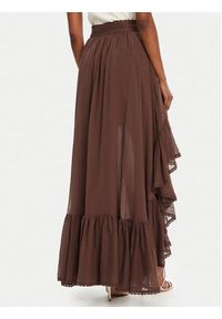 Guess Spódnica maxi 5GGD34 7317A Brązowy Regular Fit. Kolor: brązowy. Materiał: bawełna