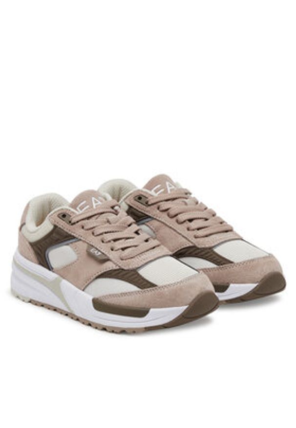 EA7 Emporio Armani Sneakersy X8X240 XK434 R972 Brązowy. Kolor: brązowy. Materiał: materiał