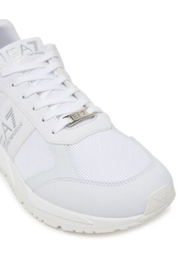 EA7 Emporio Armani Sneakersy 7X000656 AF13550 MZ024 Biały. Kolor: biały. Materiał: skóra