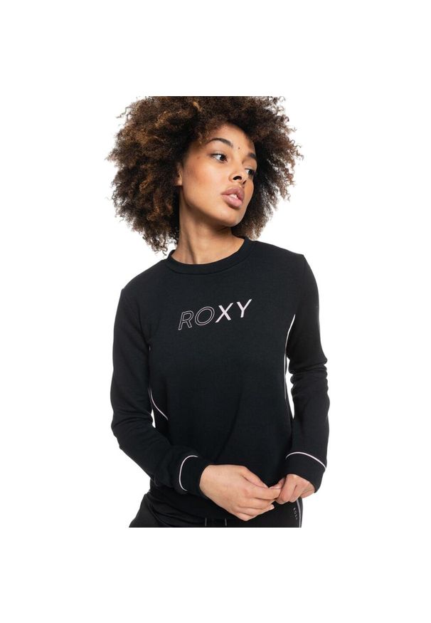 Bluza sportowa damska Roxy Fading Away Fleece. Kolor: czarny. Materiał: bawełna, poliester